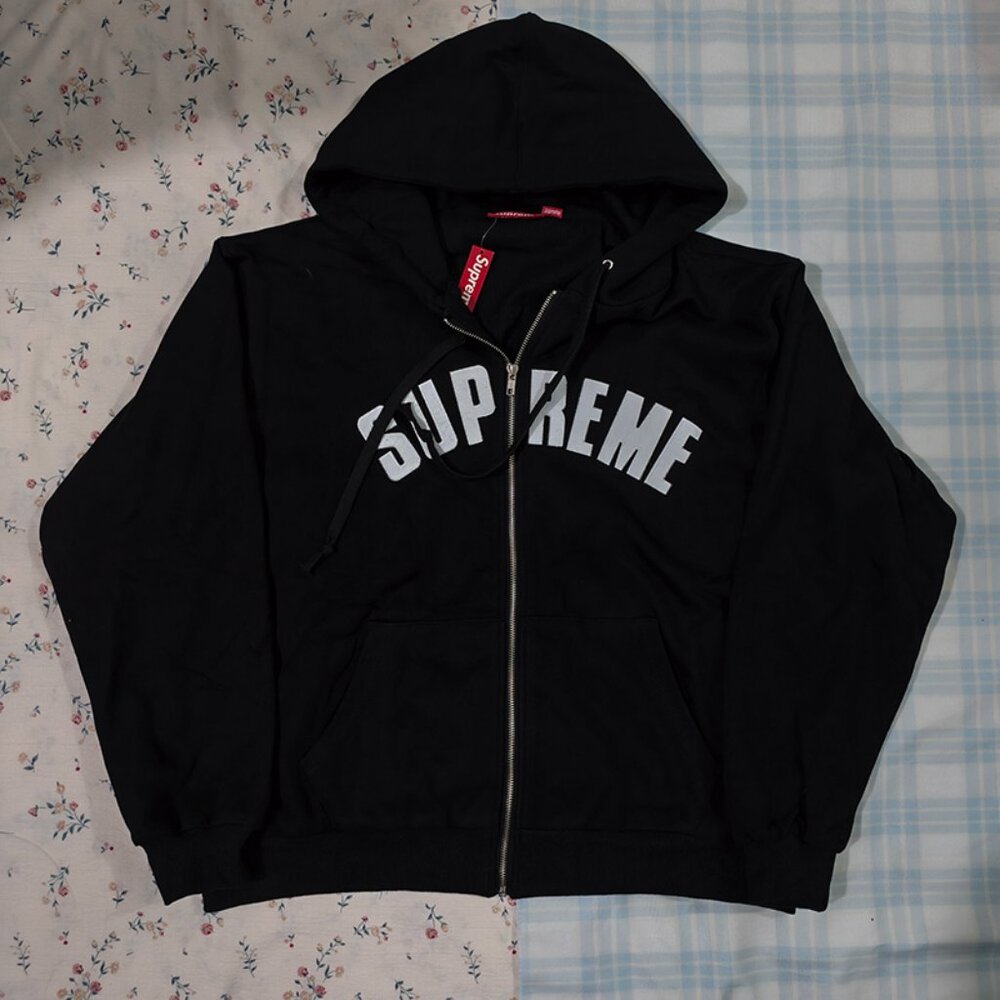 Supreme Black Zip-Up Hoodie